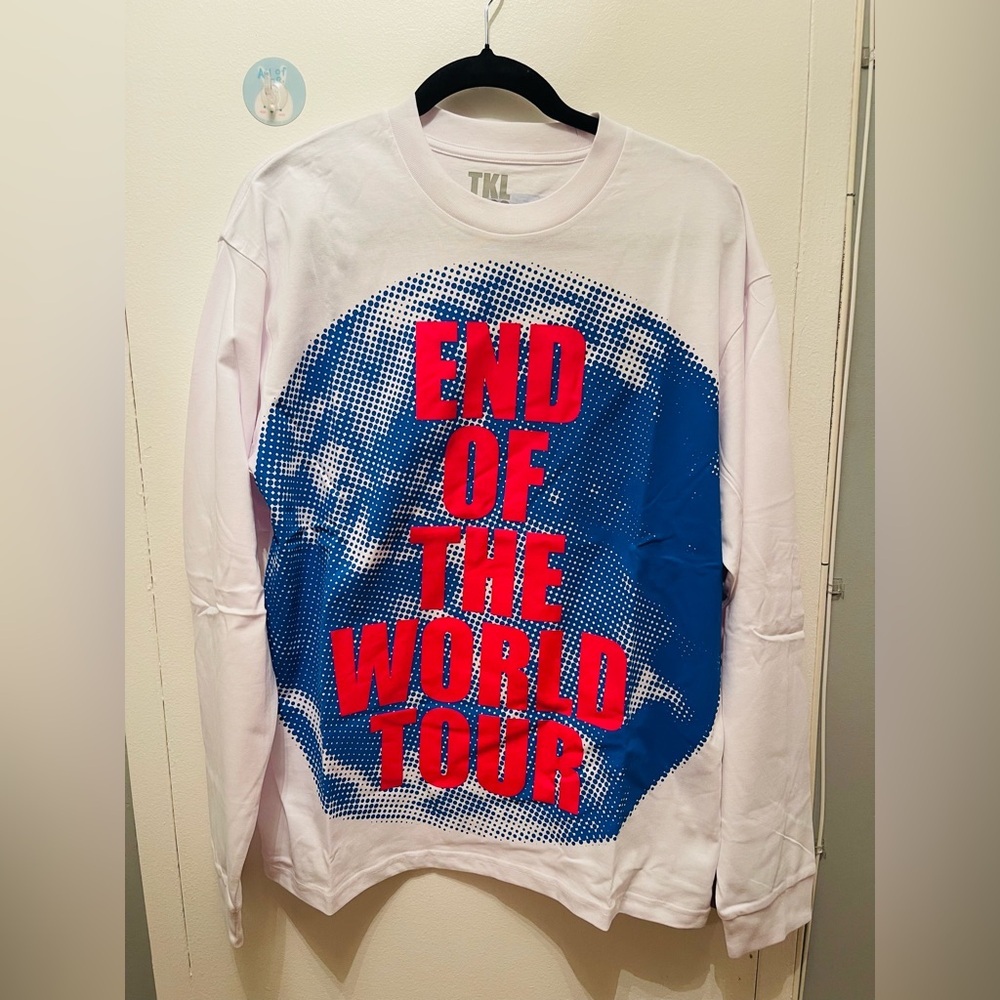 The New Kid Laroi Tour Mens White Long Sleeve T Shirt Size M New.